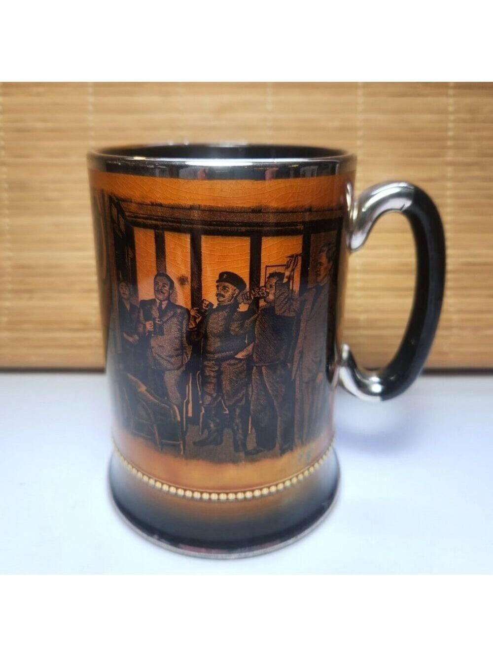Royal Bradwell beer stein darts beer mug ceramic pint mug pub scene dart RARE